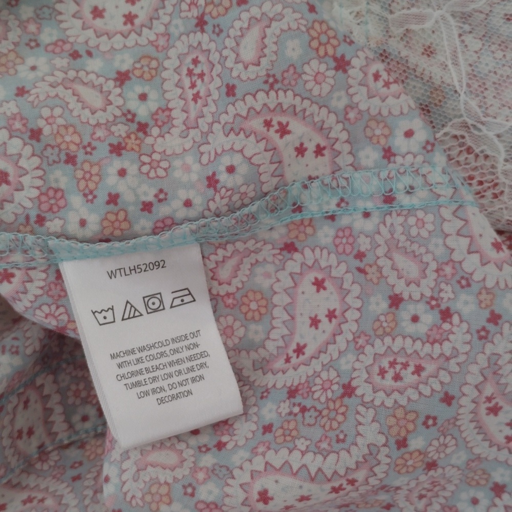 Wrangler Womens Lace Trim Pearl Snap Button Up Shirt Sz XL White Paisley Western - Picture 6 of 6